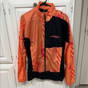 Adidas Terrex Men’s S Patterned Orange, Pink & Black Jacket